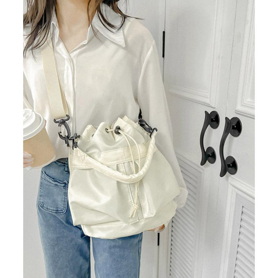 miniministore ショルダーバッグ 巾着デザイン バケツ型