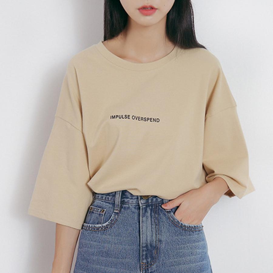 Tシャツ レディースカットソー 半袖 英字ロゴ 韓国ファッション ゆったり ロングt カジュアル ネコポスのみ 99aaa 006 Miniministore 通販 Yahoo ショッピング