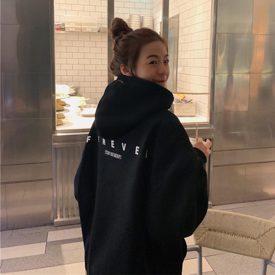 特別オファー パーカー レディース 紺 ロゴ 裏起毛 韓国 長袖 秋冬 Mサイズ ネイビー パーカー Www Qiraatafrican Com