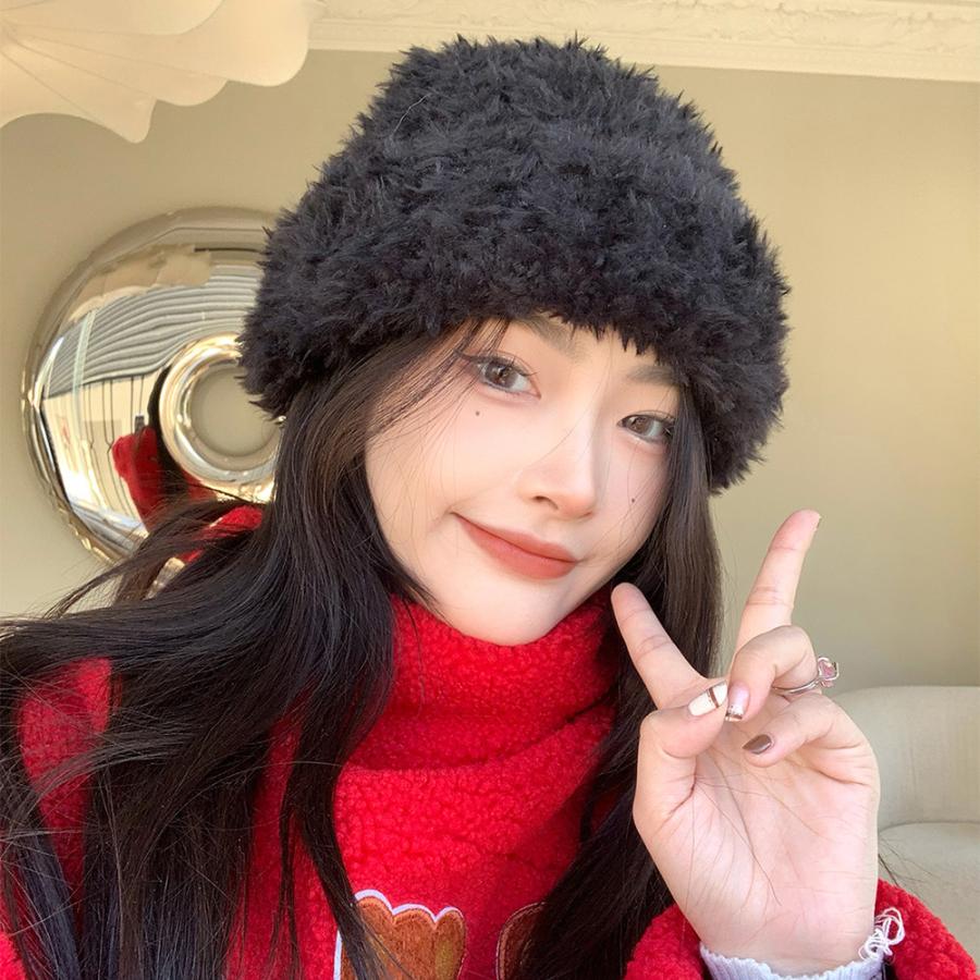 miniministore ふわふわニット帽子 レディース 冬 2色