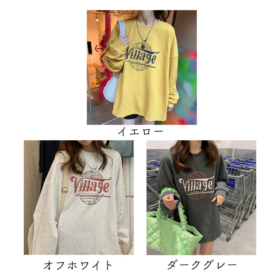 ロゴTシャツ レディース 長袖 韓国【ネコポス可】｜miniministore｜05