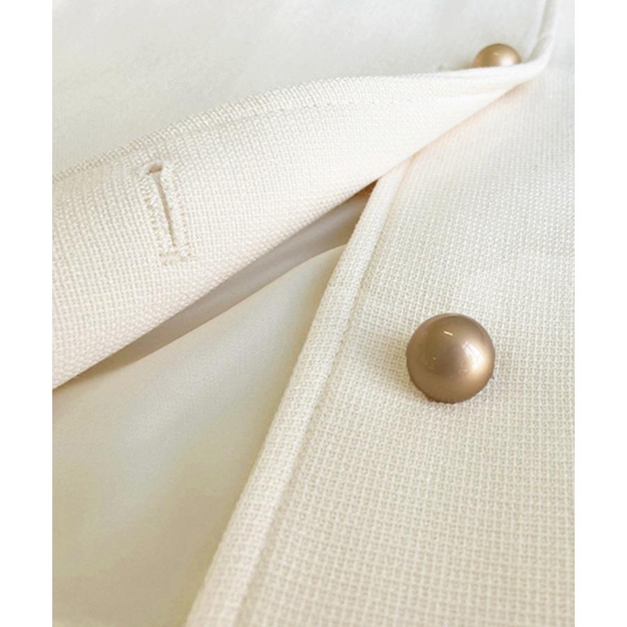 s　 美品未使用　ブークレノーカラージャケット　アイボリー ライトサッカー ノーカラージャケット ベージュ【AOKI公式通販】