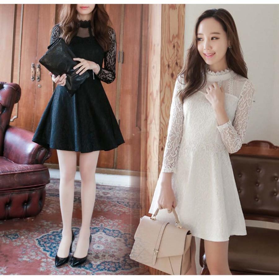 レース ワンピース 長袖ワンピース レディース きれいめ 上品 清楚 ドレス ネコポスのみ Endai 001 Miniministore 通販 Yahoo ショッピング