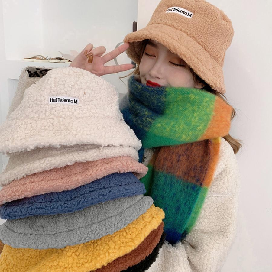 格安激安 バケットハット 帽子 レディース ボア かわいい オルチャン 白 バケットハット 帽子 レディース ボア かわいい オルチャン 白