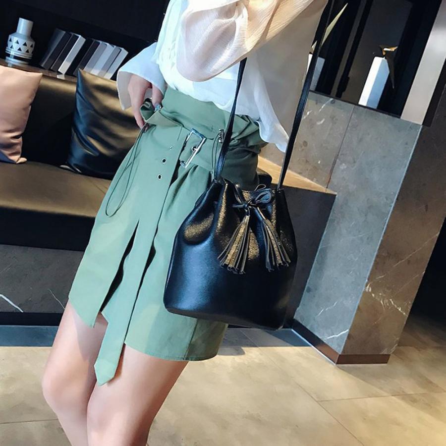 小さめ ショルダーバッグ レディース 斜めがけ 大人 バケツバッグ 巾着バッグ プチプラ 安い レザーバッグ タッセル Huaye 004 Miniministore 通販 Yahoo ショッピング