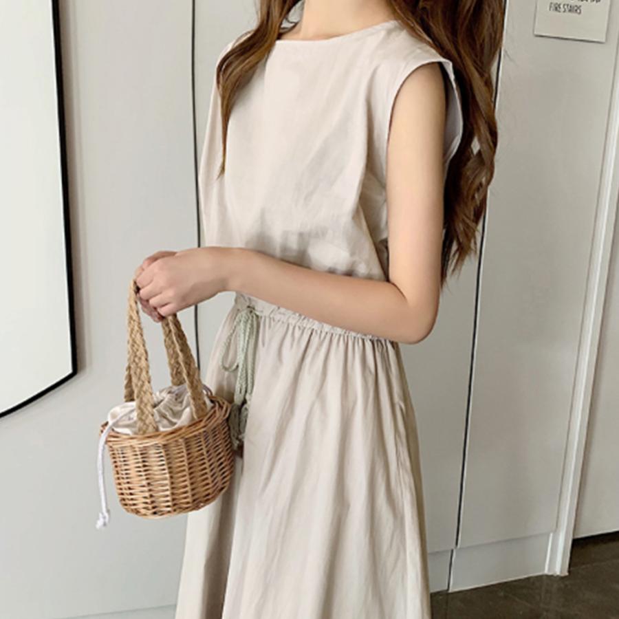 miniministore リネンワンピース レディース ウエストゴム miniministore リネンワンピース レディース ウエストゴム