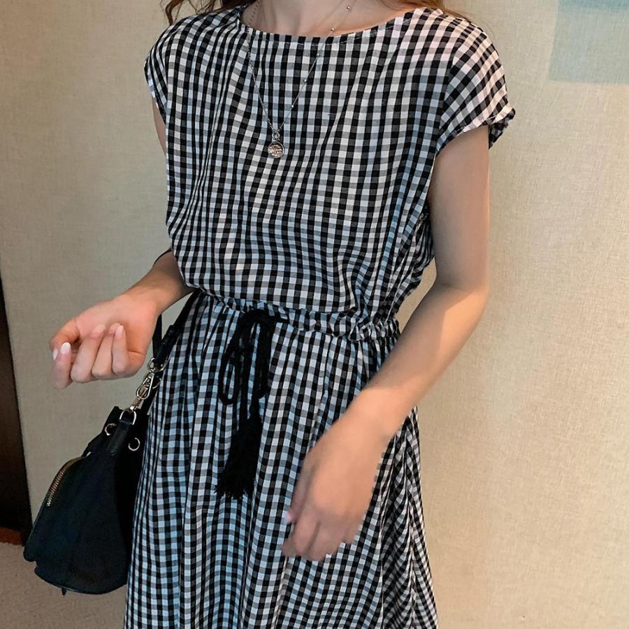 1080円 最大86 オフ Cream ワンピース レディース ドレス リネンワンピース ノースリーブワンピース ロング ウエストマーク 可愛い 上品 オーガニック 半袖 ゆったり ハイウエスト 綿麻混 ウエストゴム カジュアル 通勤 旅行 サマー 夏 ナチュラル Aライン チェック柄