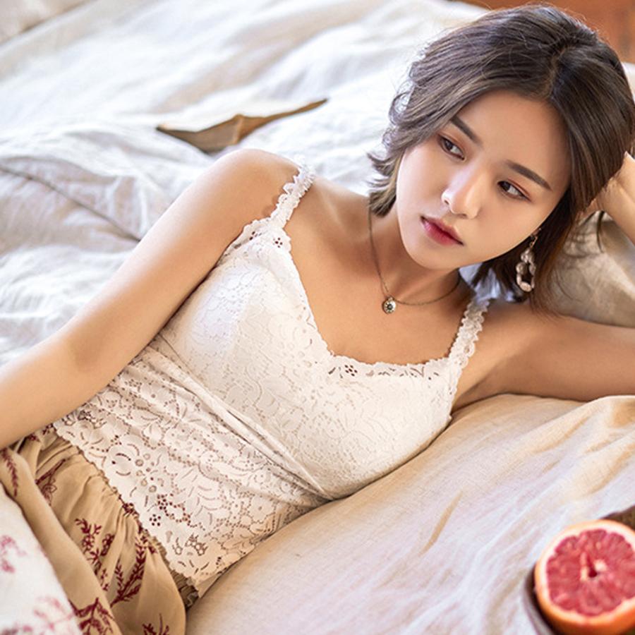 miniministore（ミニミニストア） 総レース キャミソール カップ付き