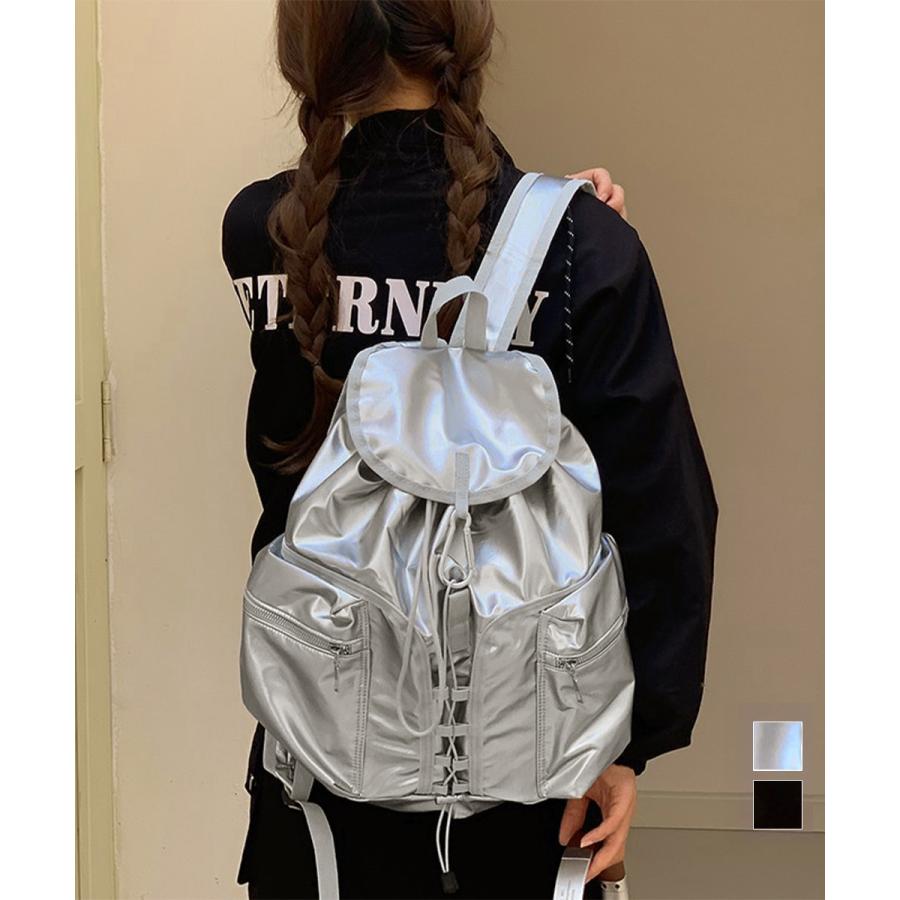 miniministore（ミニミニストア） 巾着リュック メタリック ドロスト