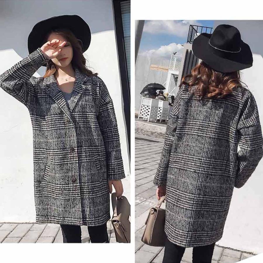 グレンチェック チェスターコート レディース 冬 千鳥柄コート 中綿コート Wjun 016 Miniministore 通販 Yahoo ショッピング