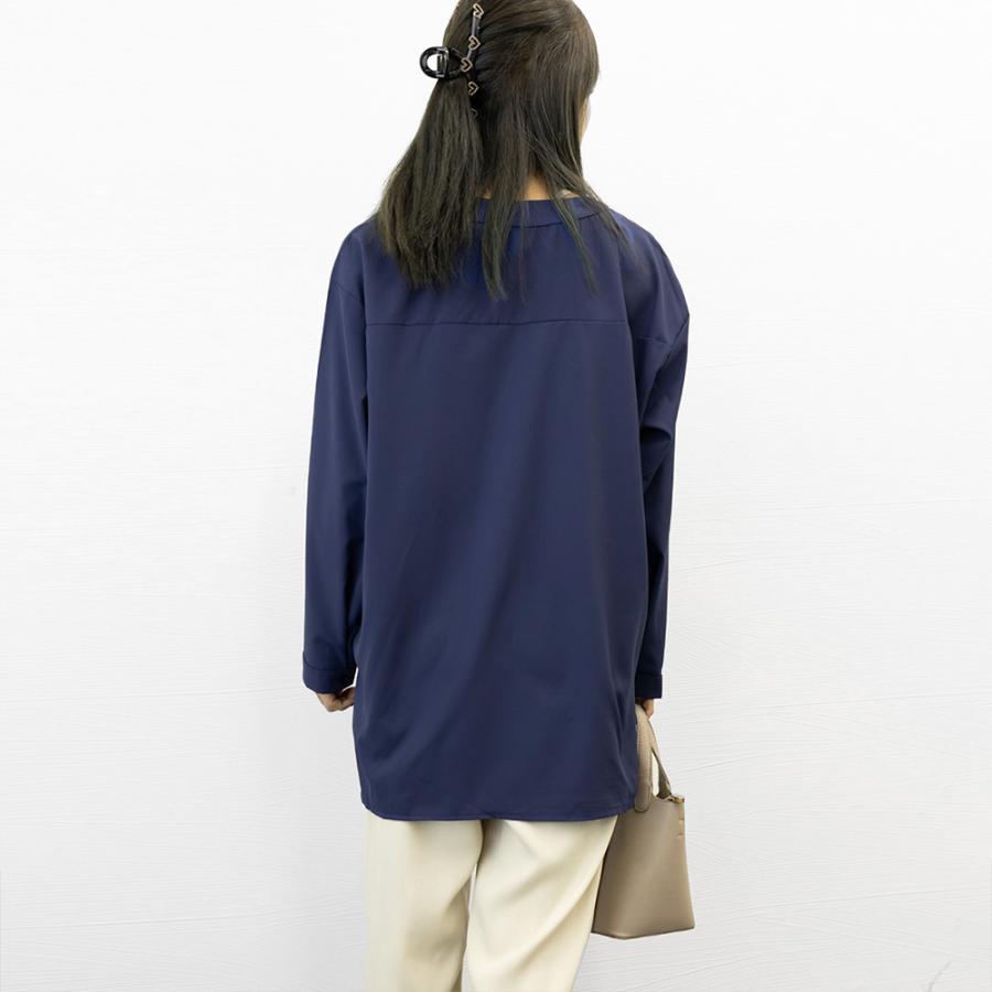 未使用品＊ダーマコレクション リネン長袖シャツ 13号 ブルー 大きいサイズ 麻 miniministore シャツブラウス レディース 大きいサイズ