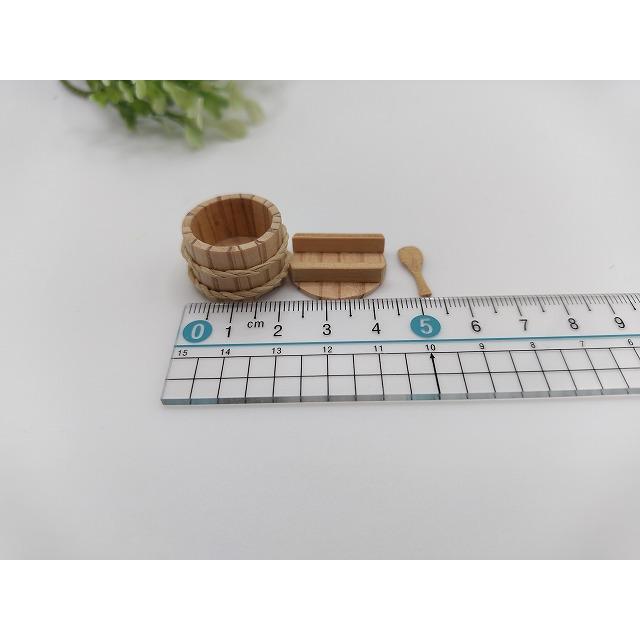 12分の1サイズ ミニチュア 関西おひつセット : ミニチュア木工工房