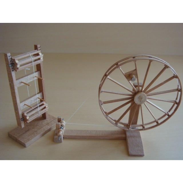12分の1サイズ ミニチュア 糸車セット : ミニチュア木工工房