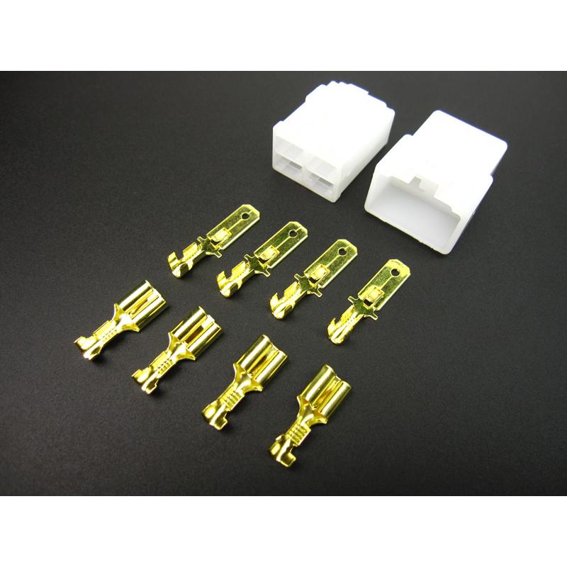 250シェルロック付きコネクター4極カプラーギボシ付【ポスト投函便