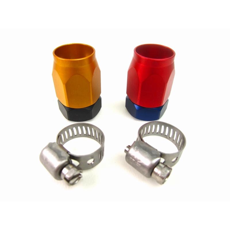 アルミ製FWホースエンドキャップ レッド×ブルー【ポスト投函便