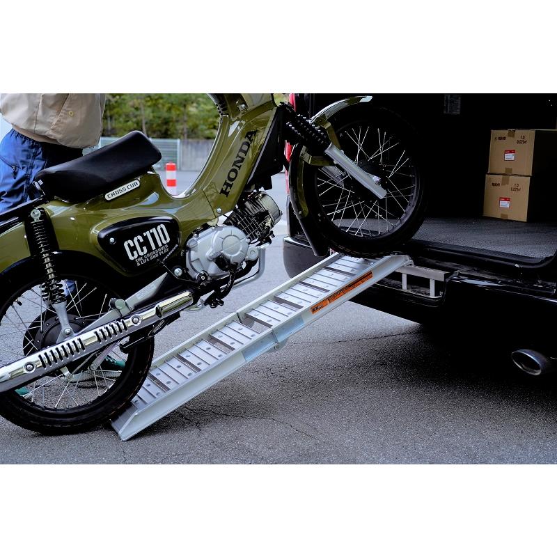 汎用モーターサイクル用アルミ製スロープ折り畳み式1200mm : ミニモト
