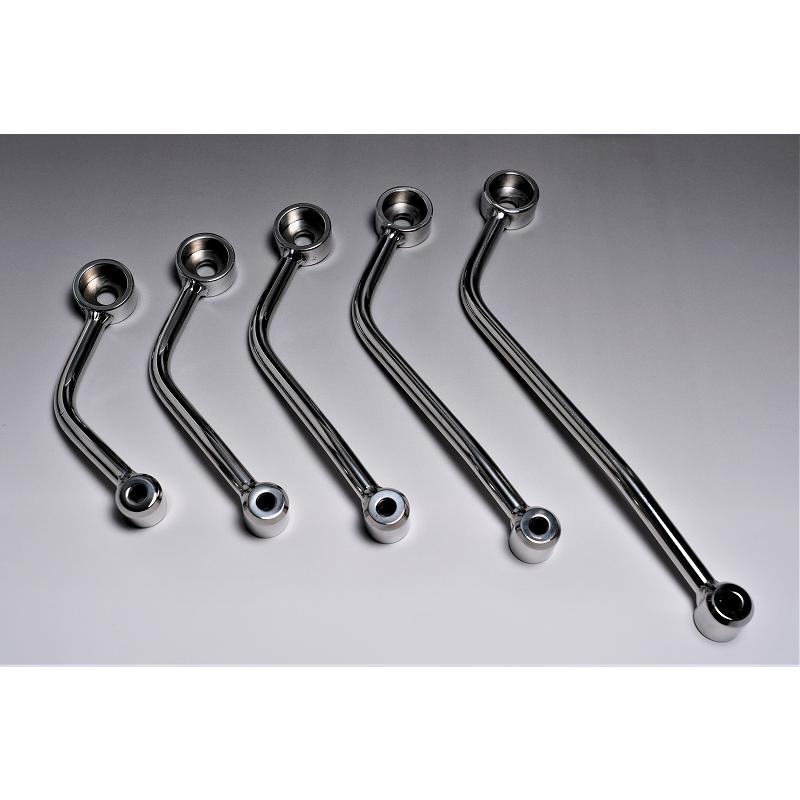 マフラーステーステンレス製オフセット50mm/長さ200mm左用【ポスト投函