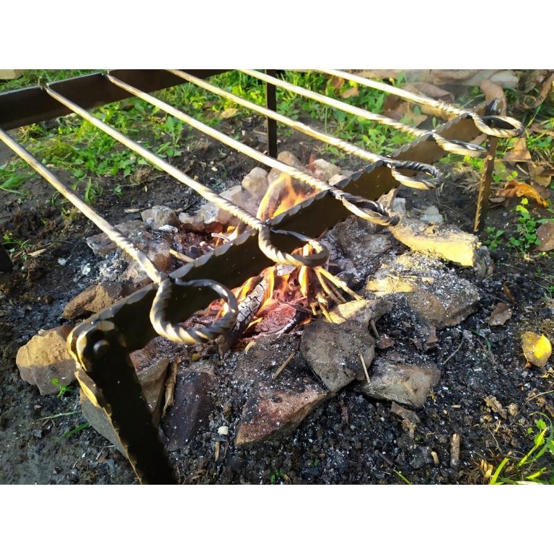 鍛造 ハンドメイド 串用焼き台セット&串6本 チェコ製 : ミニモト公式