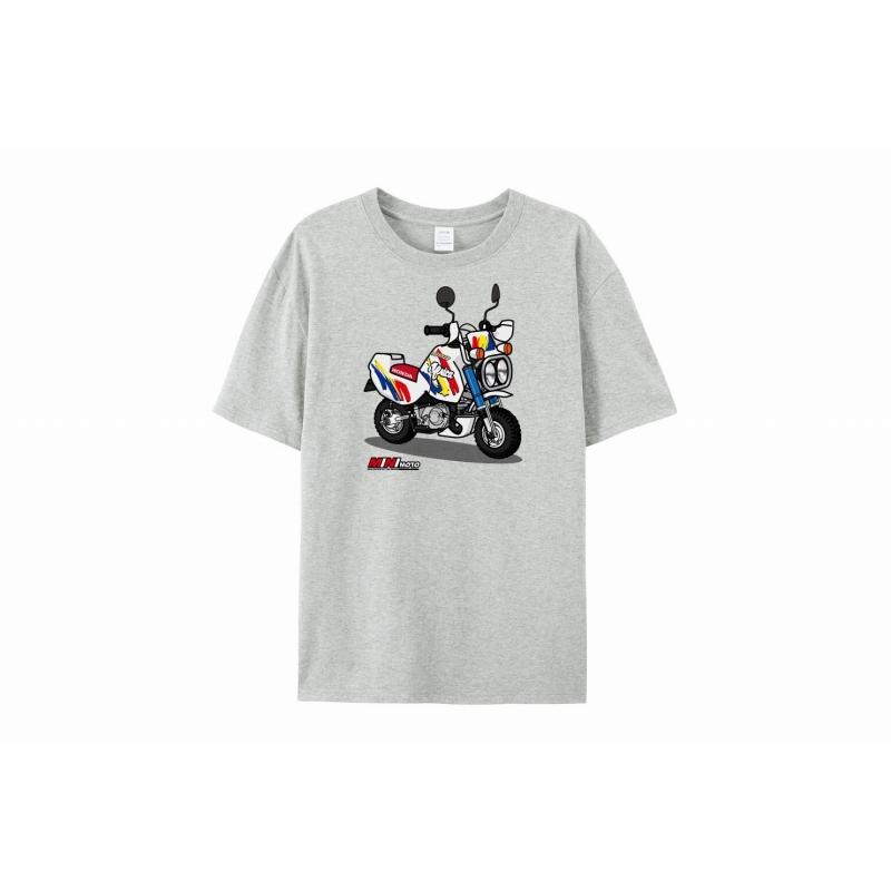 MINIMOTOロゴ入りTシャツ モンキーBAJA アフリカ グレーL : ミニモト