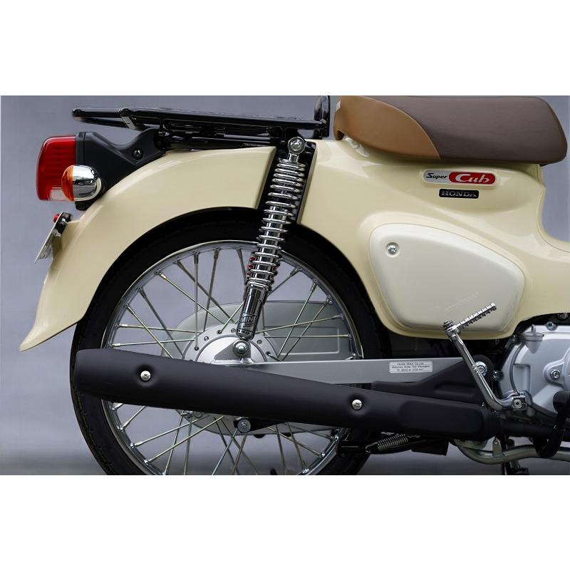 スーパーカブ50(FI) 110 クローム 345mm 強化リアショック : ミニモト
