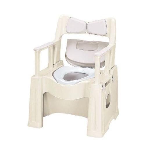安寿ポータブルトイレIX（スライド式背もたれ調節）533-140 ＜アロン