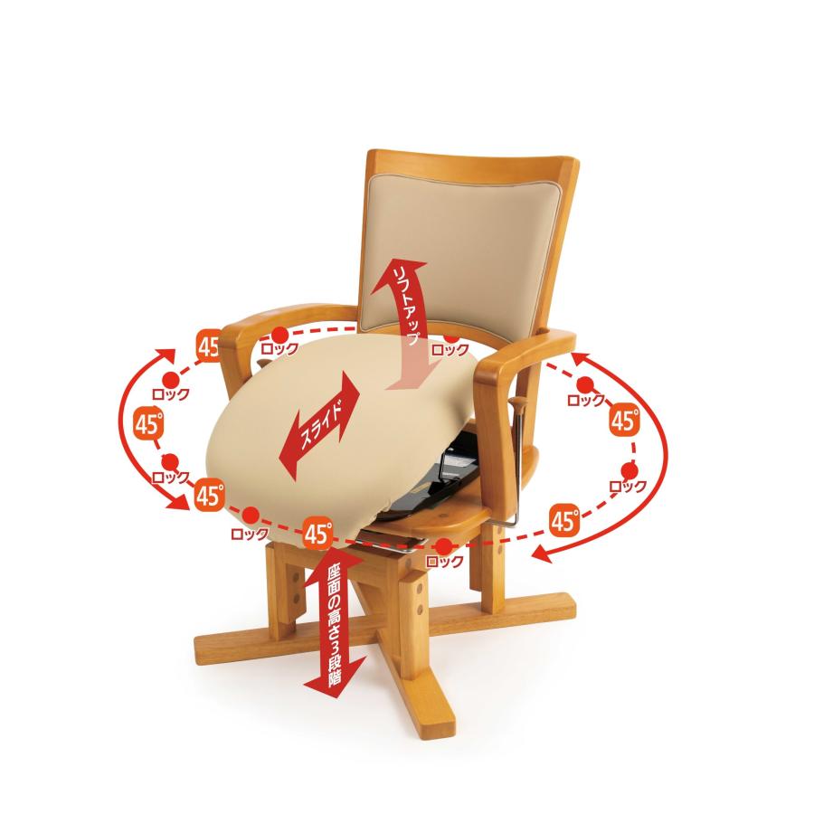 個人宅配送可 ピタットチェア アシスト PT-AS24XDK ダーク PT-AS24XNA