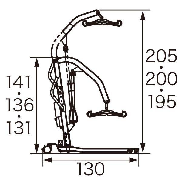 床走行式電動介護リフト KQ-781 パラマウントベッド : 介護用品専門店