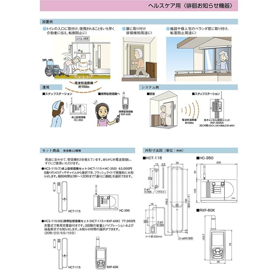 徘徊お知らせ 開見ちゃん 卓上型 HCS-115 T 竹中エンジニアリング_2