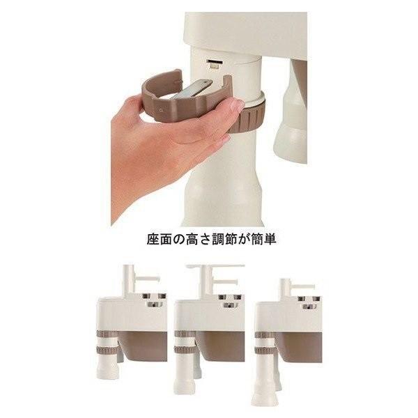 ポータブルトイレきらくMH型 暖房便座 ダークブラウン 45623