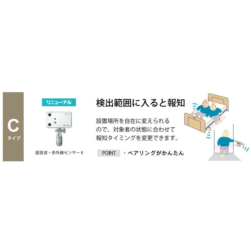 介護  徘徊 防止 センサー式 範囲に入ると感知 家族コール4C・メロディ  HK-4C  テクノスジャパン センサーの画像