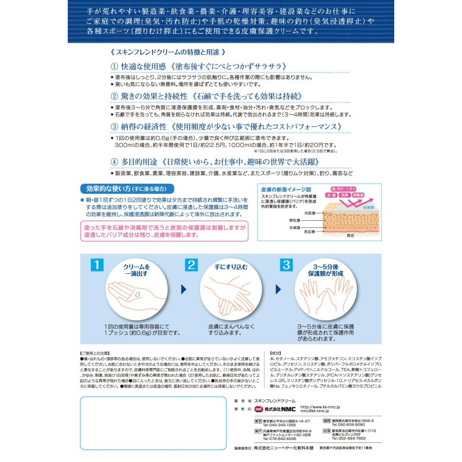 スキン クリーム スキンフレンドクリーム ポンプ付き 1000mL NMC