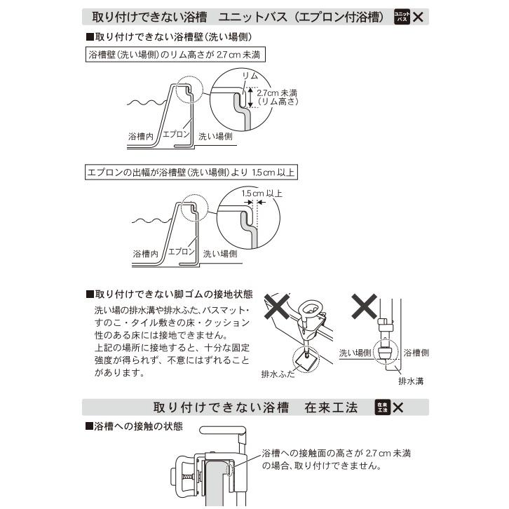 ユニプラス 浴槽手すりUB兼用130 ホワイト BSH01 幸和製作所 : 介護