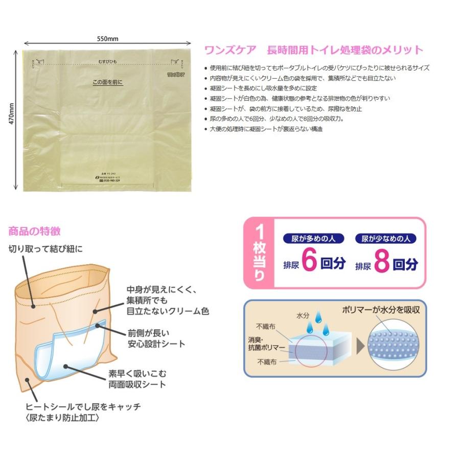長時間トイレ処理袋 ワンズケア YS-292 20枚入×8個セット 総合サービス