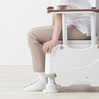 ポータブルトイレFX-30S らくゾウくん 側方ガードナシ アースブラウン 暖房 アロン化成_1