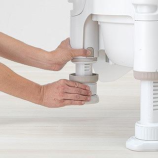 ポータブルトイレFX-30S らくゾウくん 側方ガードナシ ミストブルー 暖房 アロン化成_4