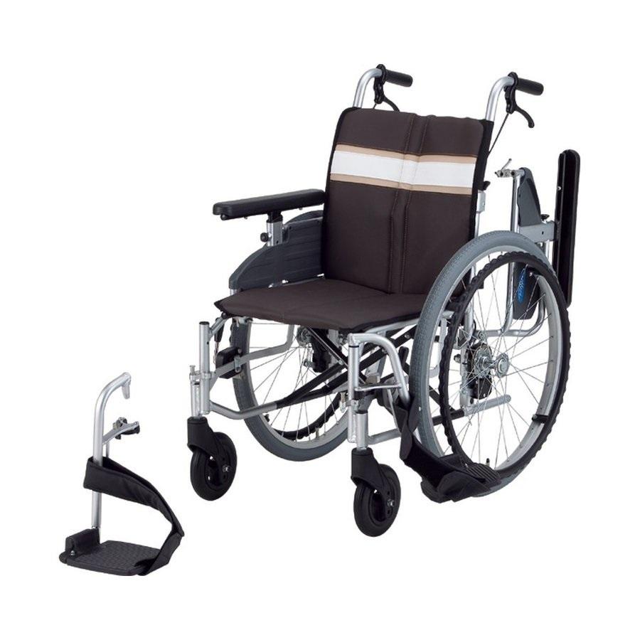 車椅子 自走式 NA-3DX 座幅40cm ブラウン 日進医療器
