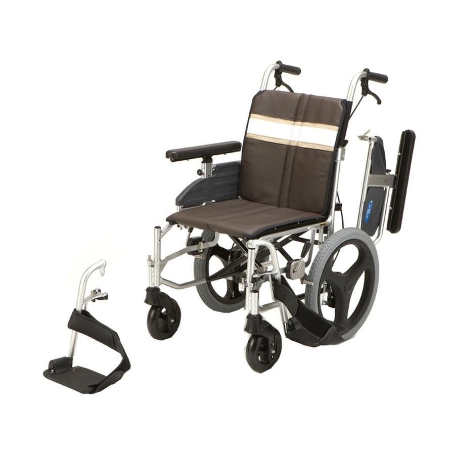 車椅子 介助式 NA-3DX 座幅40cm ブラウン 日進医療器