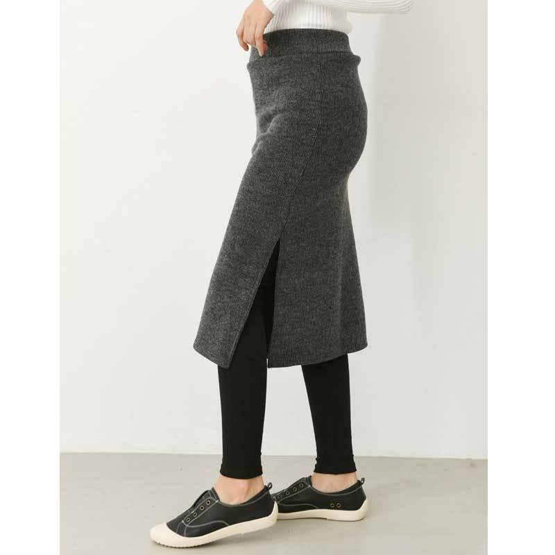 arc 新品未使用リブニットレギンス付きスカート38 CANAL JEAN（キャナルジーン）の「arc リブニットレギンス付きスカート