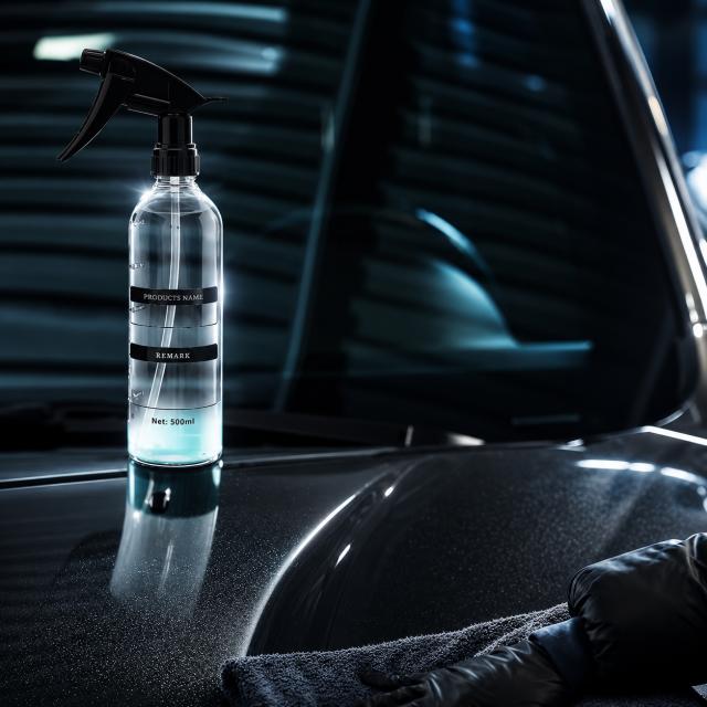 洗車 希釈用スプレーボトル 3個セット 500ml 透明 目盛り付き 耐薬品