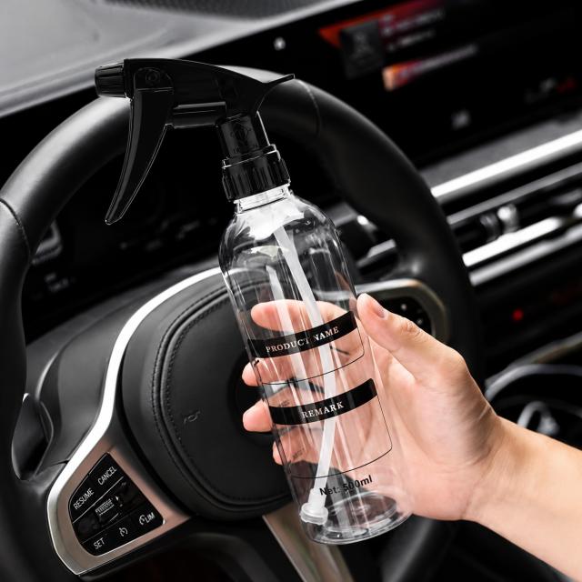 COLLECTIVE スプレーボトル 3個セット 洗車 希釈用スプレーボトル 3個セット 500ml 透明 目盛り付き 耐薬品
