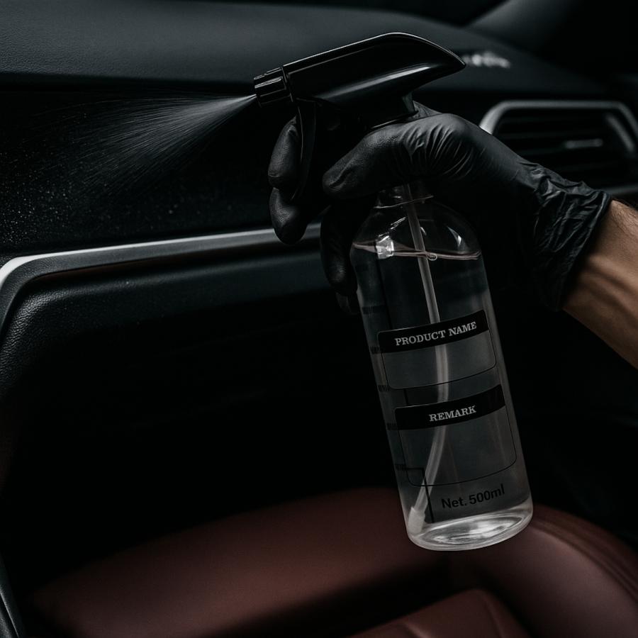 洗車 希釈用スプレーボトル 3個セット 500ml 透明 目盛り付き 耐薬品