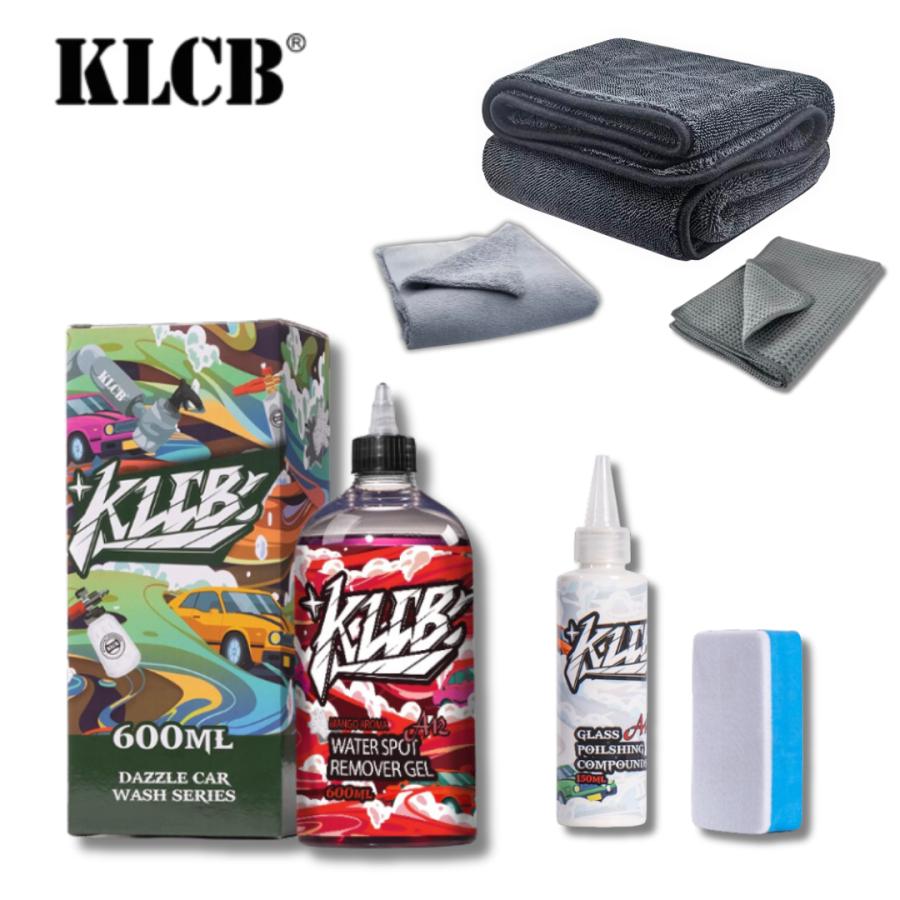 車 水垢取り 油膜除去 クリーナー 洗車タオルセット KLCB A12とA14