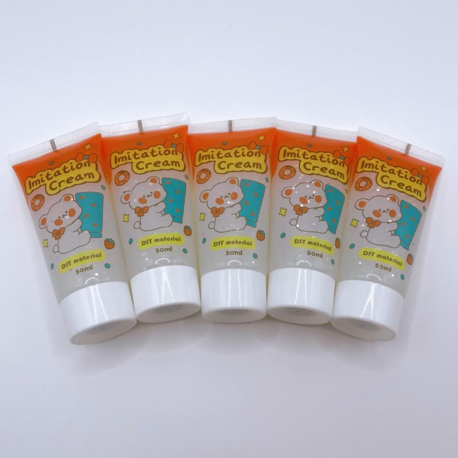 クリアラメ入りホイップクリームデコ 白5個セット ホワイト クリア