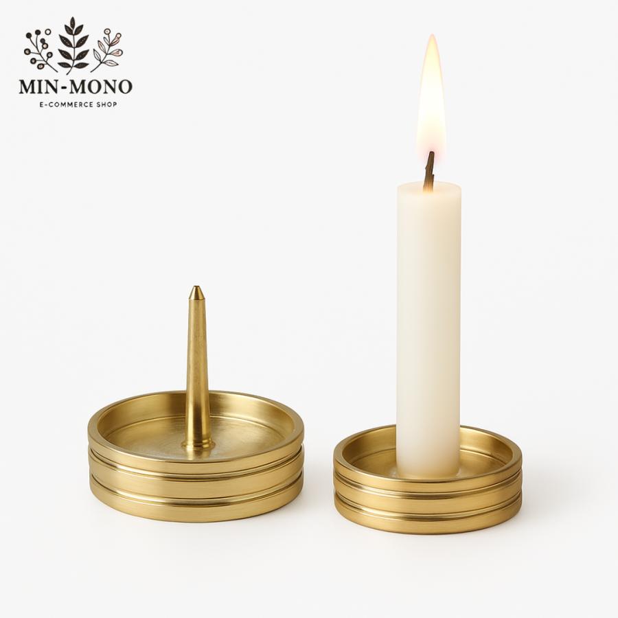 ろうそく立て 火立て 仏具 ミニ燭台 金色 ゴールド 蝋燭立て 手元供養