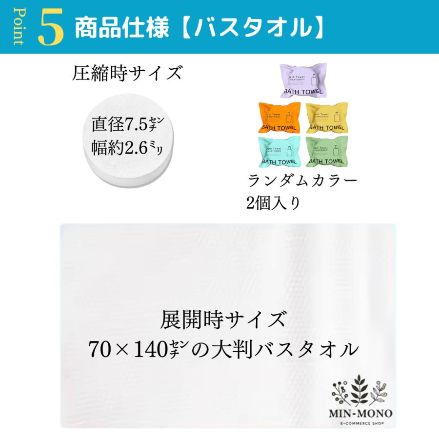 圧縮タオル 防災 フェイスタオルとバスタオルのセット 使い捨て 防災