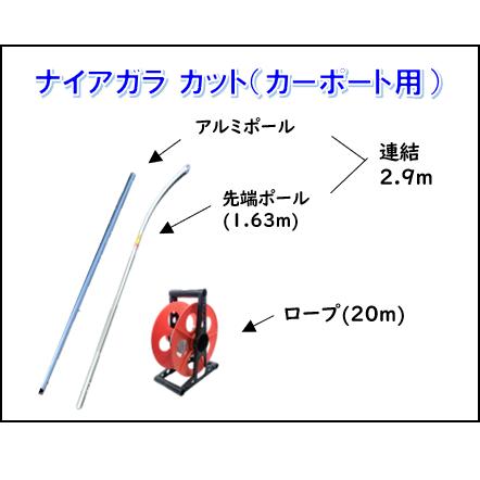 新発想！雪庇落とし【ナイアガラカット(カーポート用)】滝の様に雪を