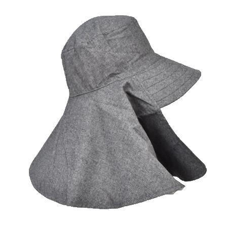 のらスタイル ゆったりサイズの農園フード NS129 (男女兼用) 帽子 農園