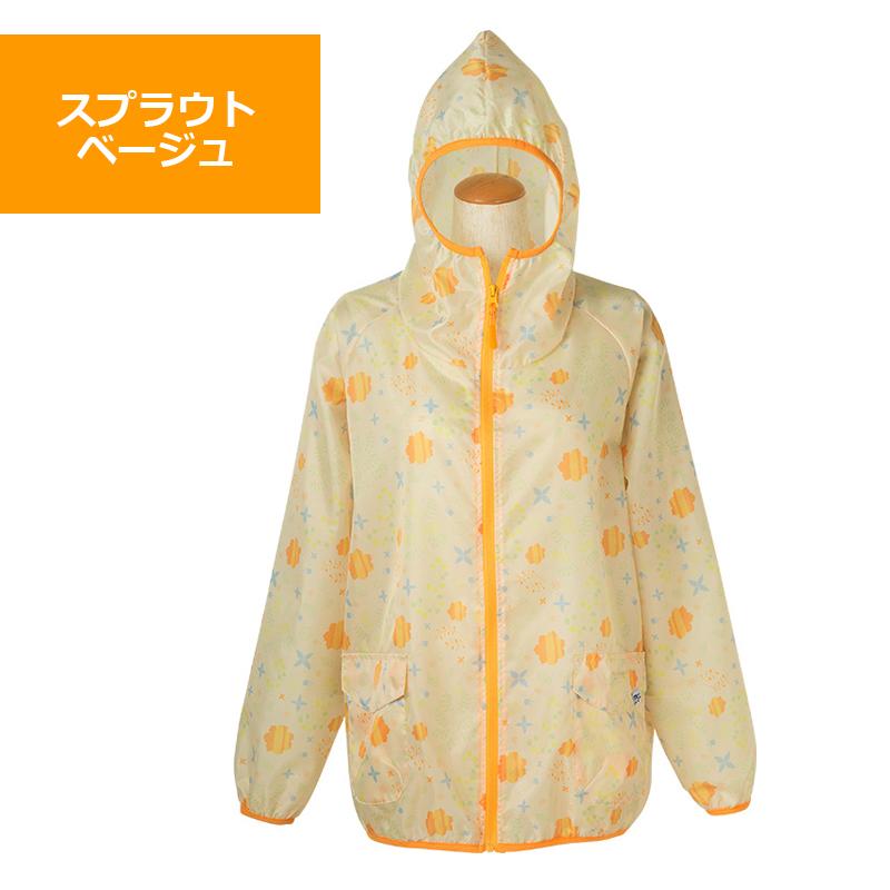 プリントフルジップヤッケ NS330 (レディース) 軽撥水 防風 両脇