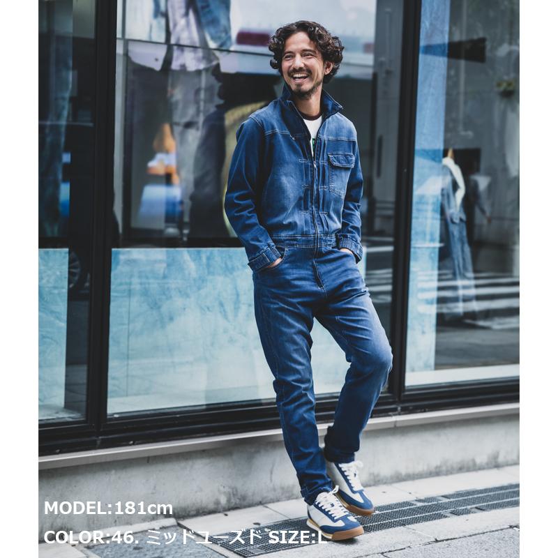 デアリーマンツナギ GE653 年間 デニム ヒップオープン S-5L グレース