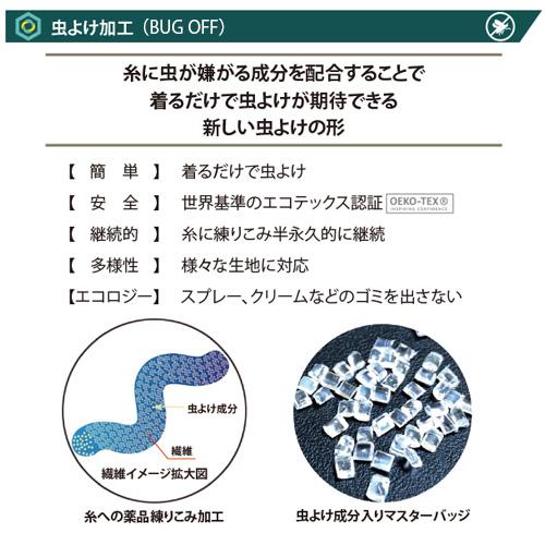 マルチプロテクトパーカー BOMK2201 (男女兼用) 春夏 防虫加工 虫除け UVカット 撥水加工 M-XL バグオフ BUG OFFの画像